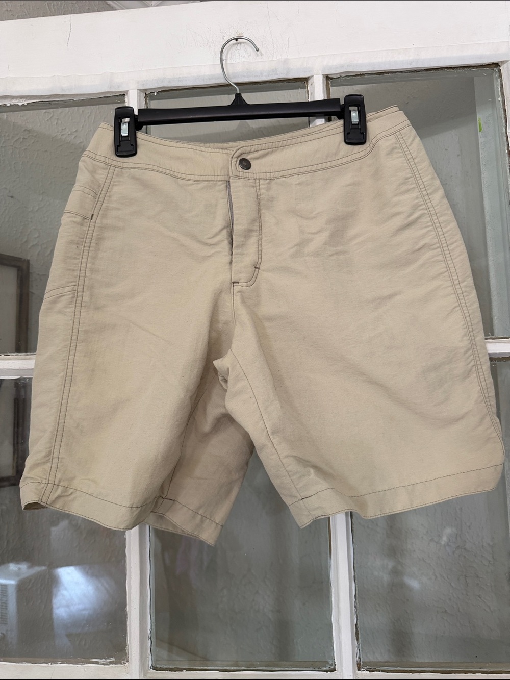 Patagonia Women’s Khaki Flat-Front Outdoor Shorts